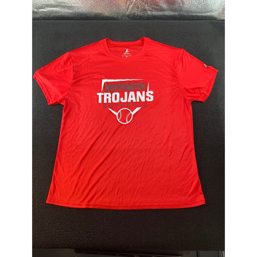 BSN Sports Worthington Trojans Baseball Red Performance TShirt XL‎ Womens